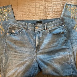 Express sequin embellished skinny jeans